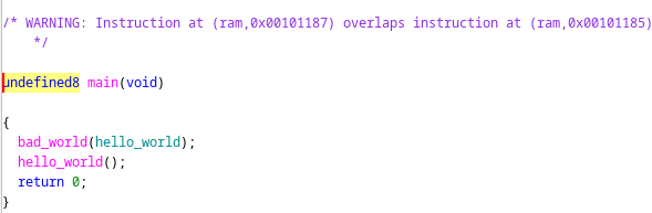 Hello World decompiled